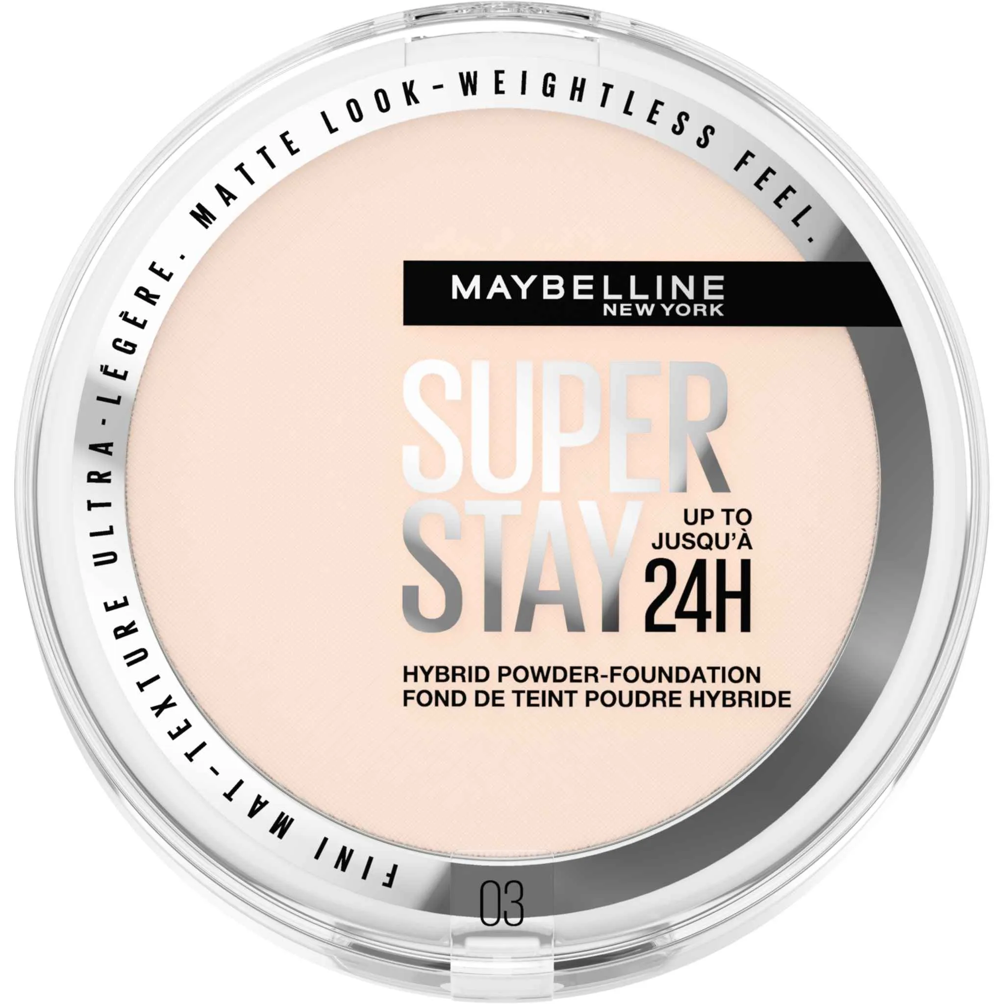 Maybelline New York SuperStay 24H Hybrid Powder-Foundation 03 make-up v púdri, 9 g 1×9 g, púdrový make-up