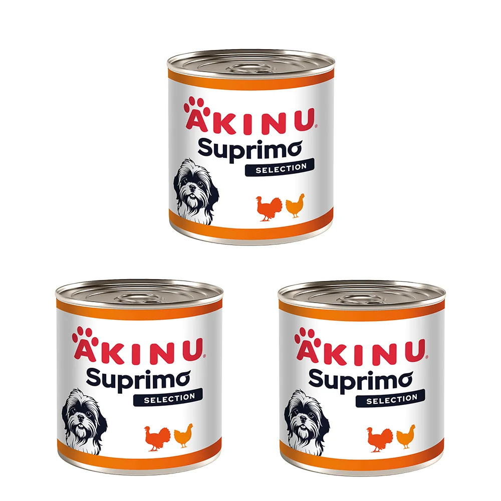 Akinu SUPRIMO SEL. Morč.+kur. mäso 400 g MTP 3 ks