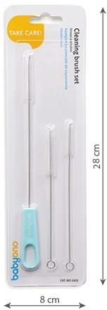 BABYONO Kefky na čistenie slamiek, 3 ks 1×1 ks, kefa na čistenie