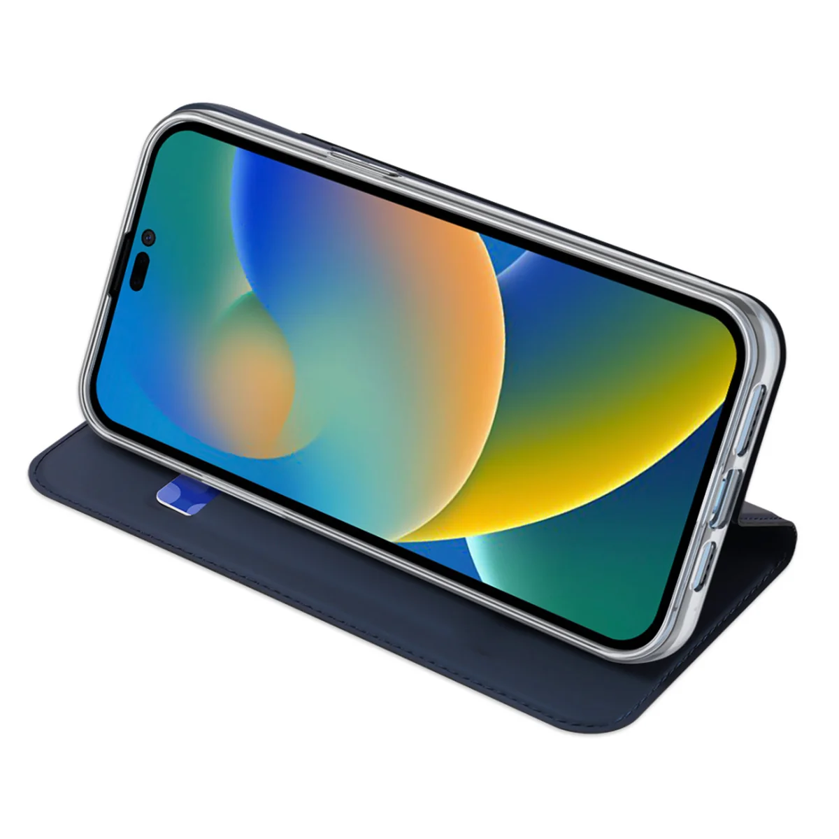 Dux Ducis Skin Pro knižkové kožené puzdro na iPhone 14 Pro Max, modré