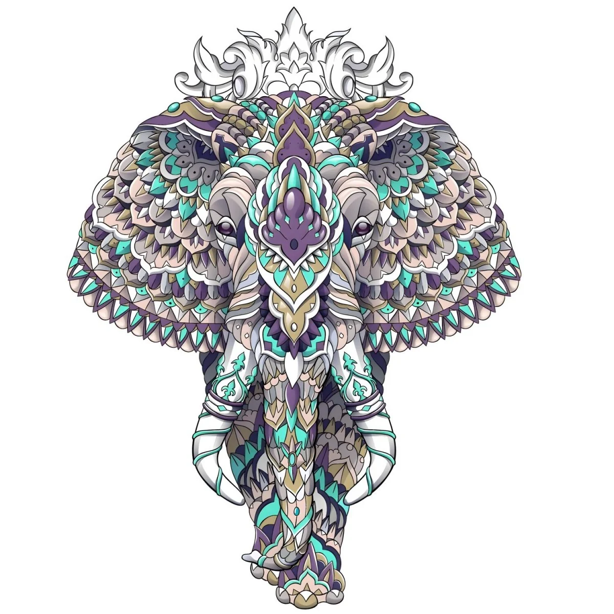 Drevené puzzle Magic Elephant 138 dielikov, veľkosť M