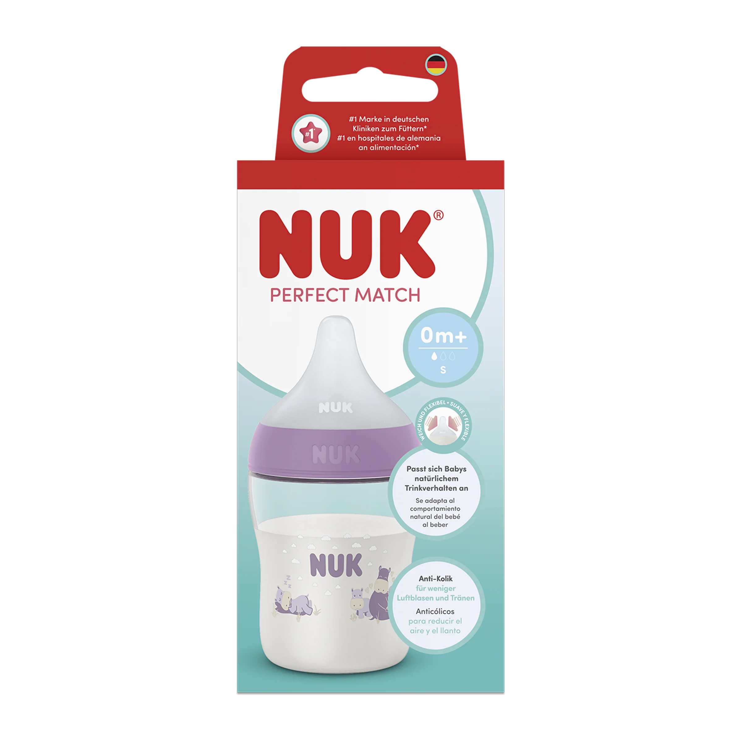 NUK flaša Perfect Match HIPPO 150 ml 1 ks