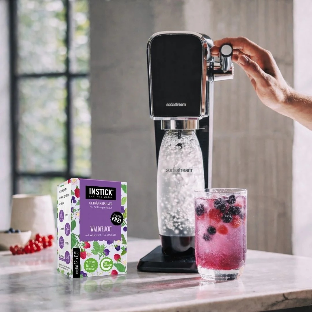 TOP balíček  ovocných príchutí do sodastreamu. Veľkosť M bez cukru 96 stickov na prípravu 48-96 lit nápoja bez cukru s vitamínom C