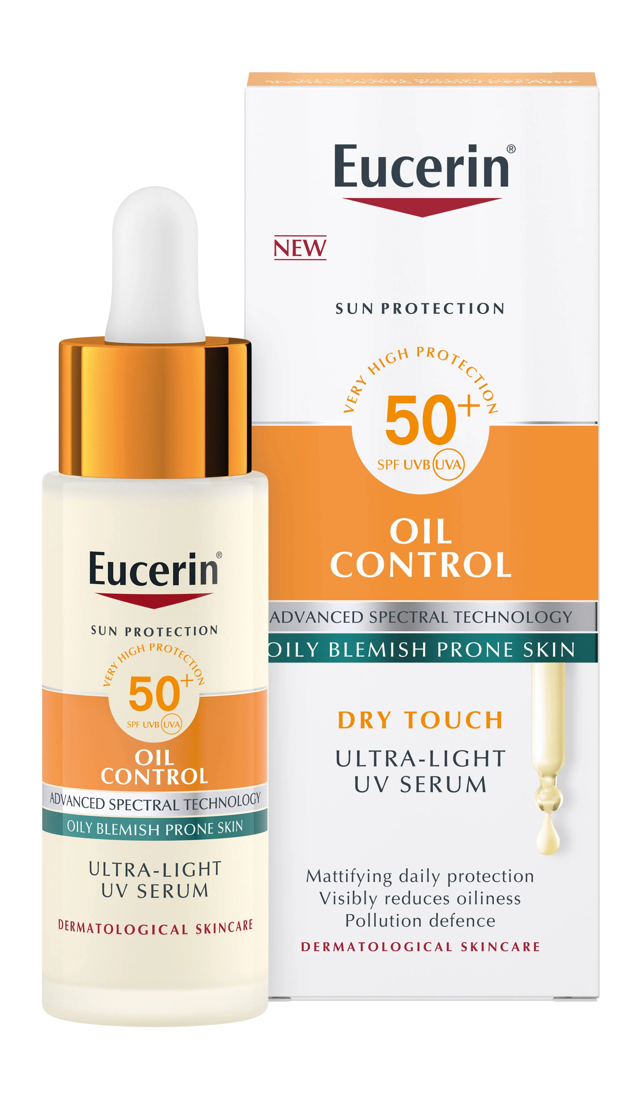 Eucerin SUN UV-Sérum na opaľovanie na tvár SPF 50+ s veľmi vysokou ochranou, 30 ml 30 ml