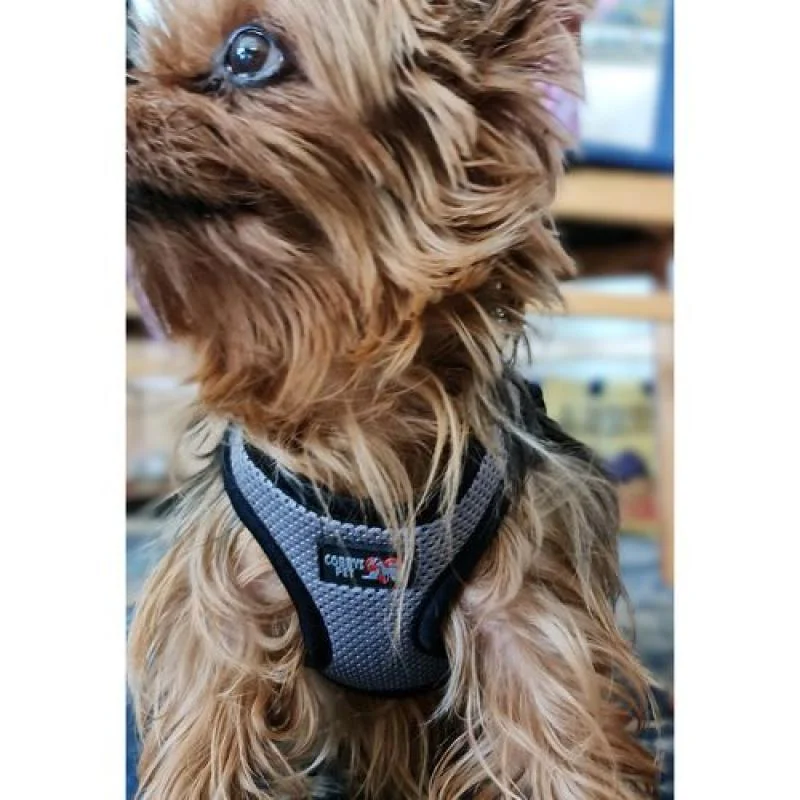 COBBYS PET Sieťový vestový postroj sivý L: 48-58cm