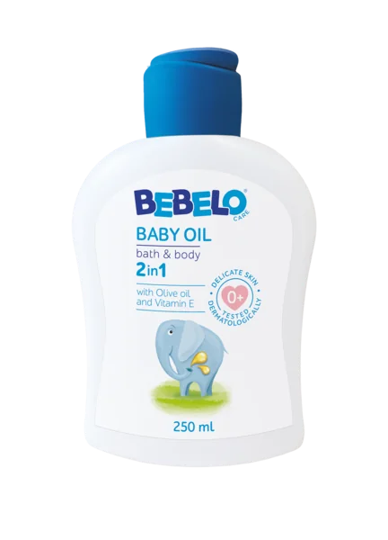 BEBELO Baby Oil 2in1 1×250 ml, detský kúpeľový a telový olej