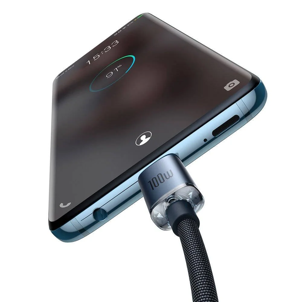 Dátový kábel USB-C – USB-C 100W 2m - Čierna