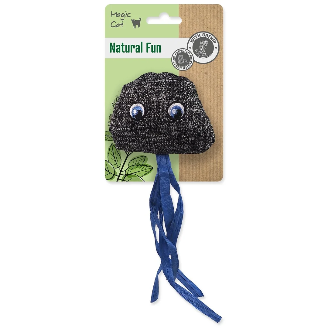 Hračka Magic Cat Natural Fun medúza s kocúrnikom šedá 8cm