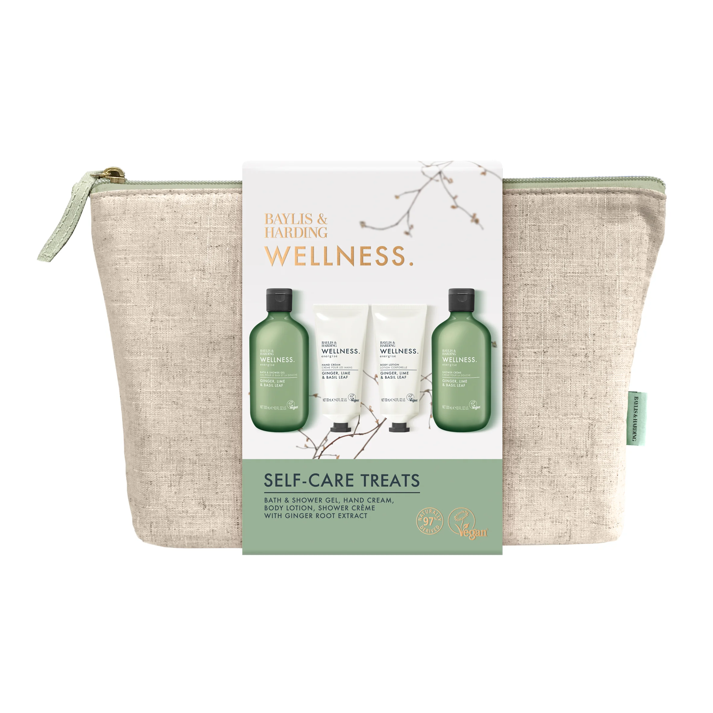Baylis and Harding Sada starostlivosti o telo v taštičke Wellness 4 ks