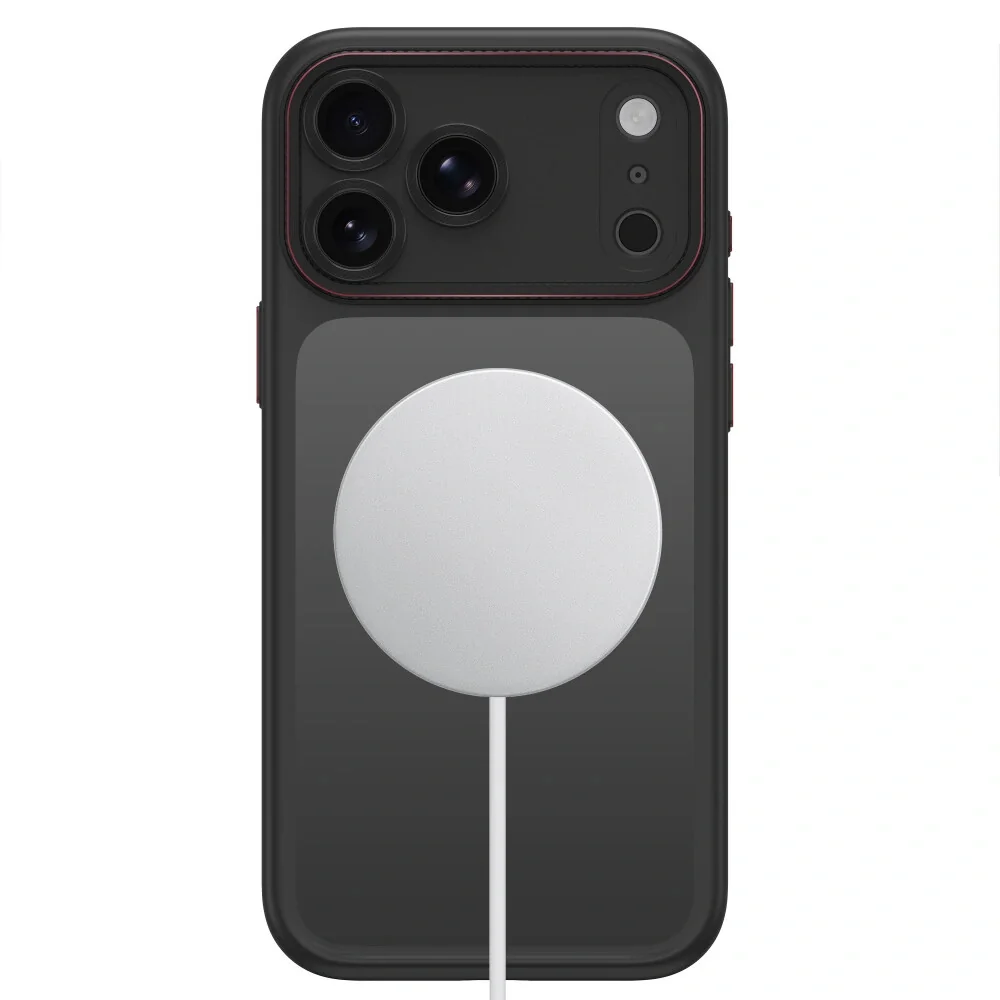 Tech-Protect MagCam MagSafe kryt na iPhone 17 Pro Max / 18 Pro Max, čierny / červený