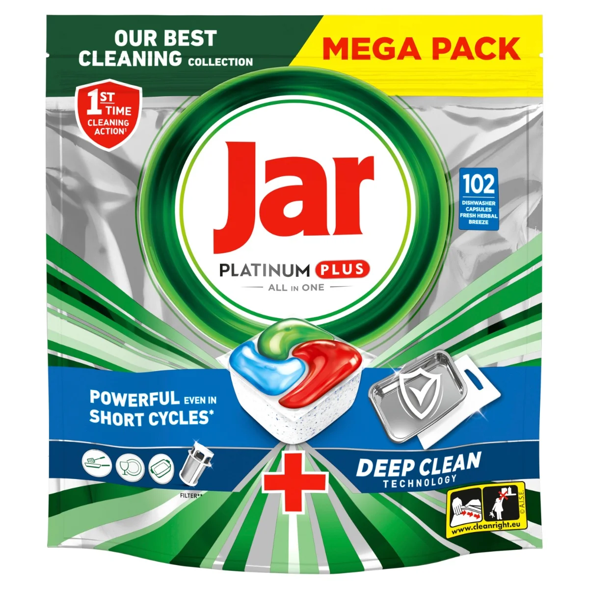 Jar Platinum Plus Blue 102ks 1×102 ks, kapsule do umývačky