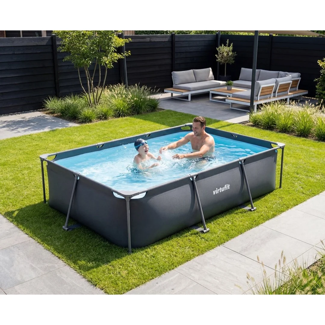 Bazén Rectangular Swimmingpool 300 x 210 cm čierny