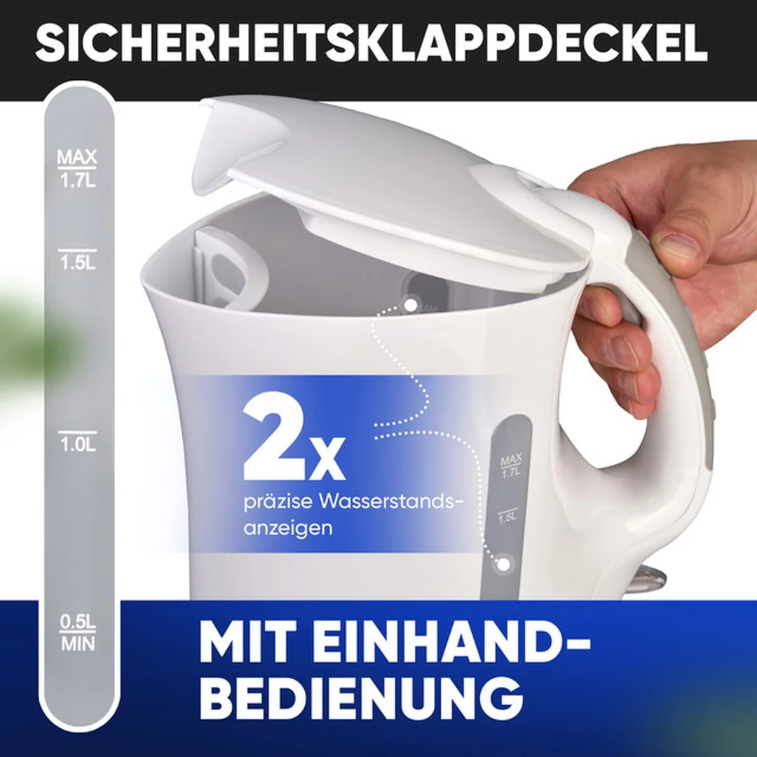 Clatronic WK 3819 WH rýchlovarná kanvica 1,7 l biela