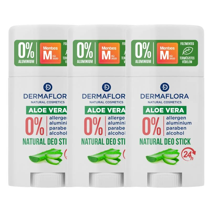 DERMAFLORA gélový deodorant ALOE VERA 3ks
