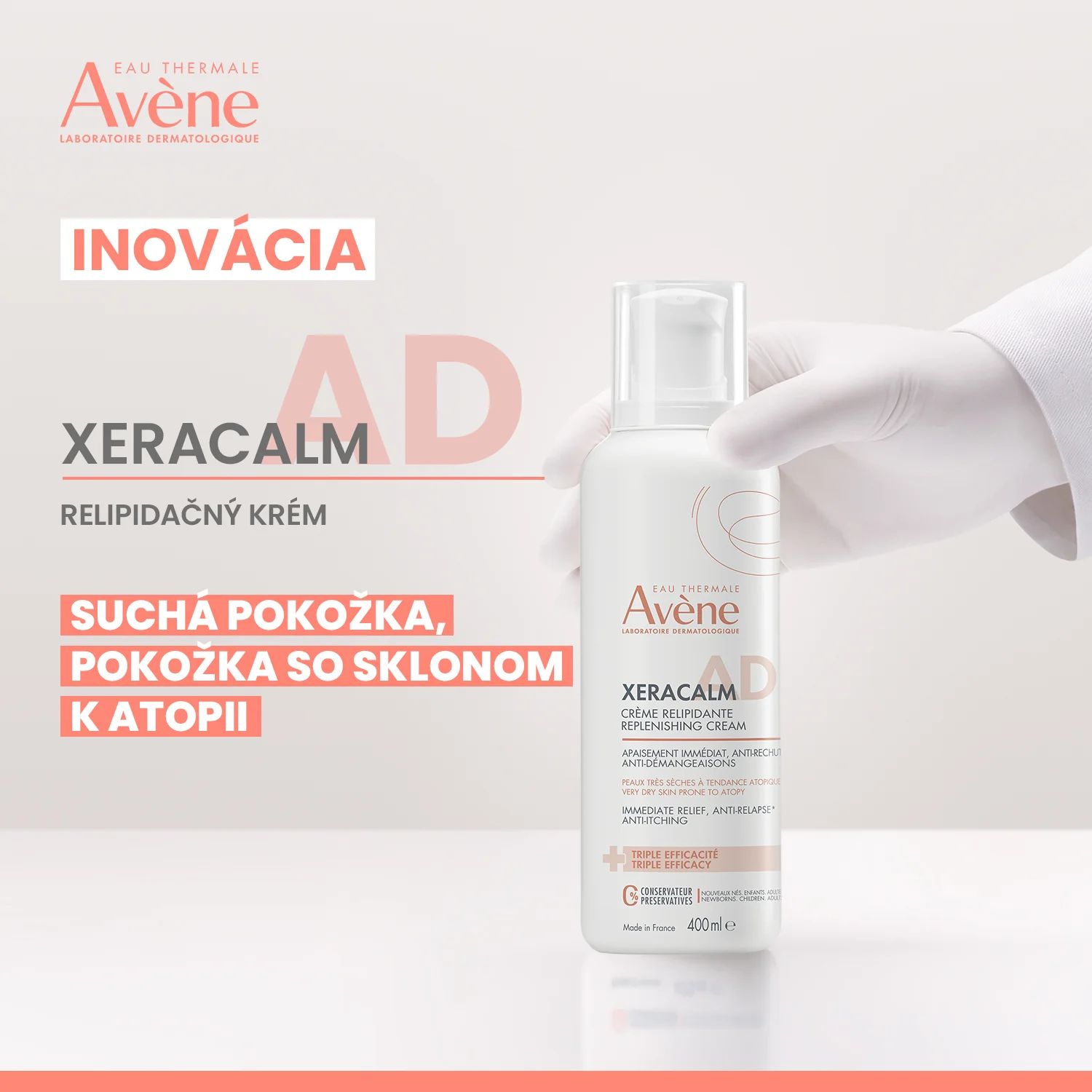 Avène XeraCalm A.D Relipidačný krém 400 ml