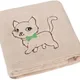 Detská deka KORALL MICRO 1004/027 75x100 béžová s výšivkou mačička