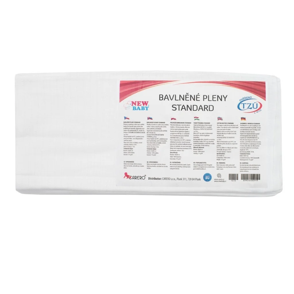 Bavlnené plienky NEW BABY 60x80 cm STANDARD 10 ks , 20C1413