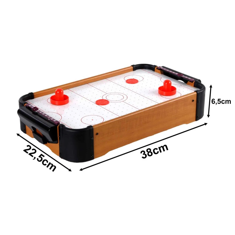 MG Air Hockey V3 stolný hokej pre deti, čierny / hnedý