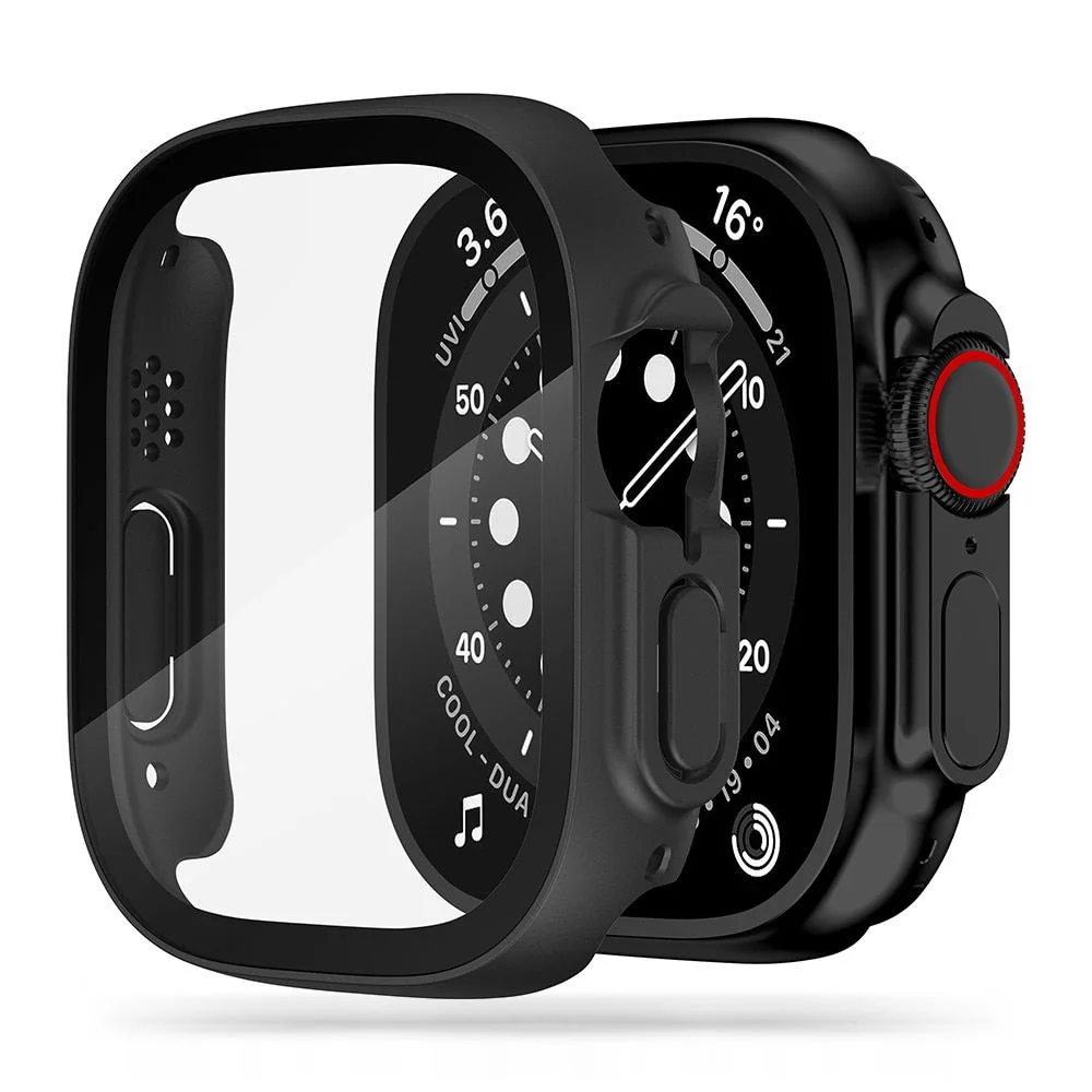 Tech-Protect Defense 360 puzdro s ochranným sklom na Apple Watch Ultra 49mm, čierne 49mm, čierne