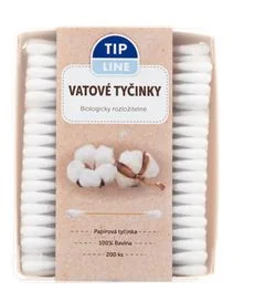 Tip Line bio vatové tyčinky 1×200 ks, vatové tyčinky