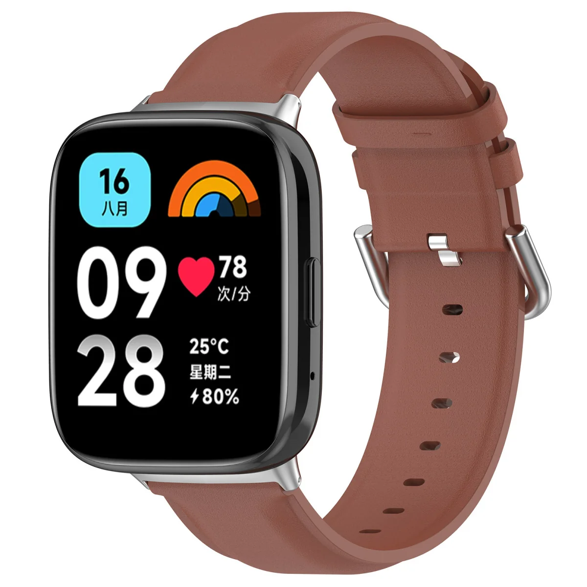 BStrap Leather remienok na Xiaomi Redmi Watch 3 Active / Lite brown
