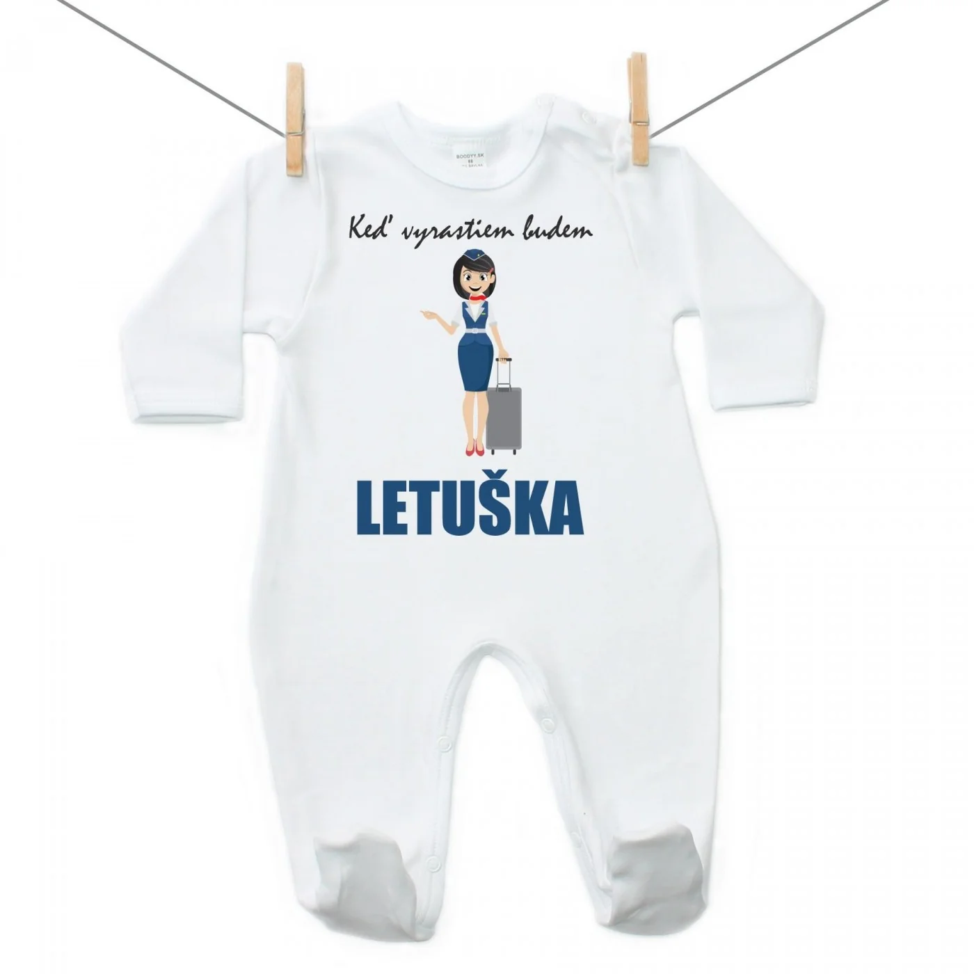 Boodyy Overal Keď vyrastiem budem letuška Veľkosť: 98