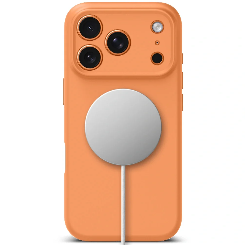 Tech-Protect Silicone MagSafe kryt na iPhone 17 Pro Max, oranžový