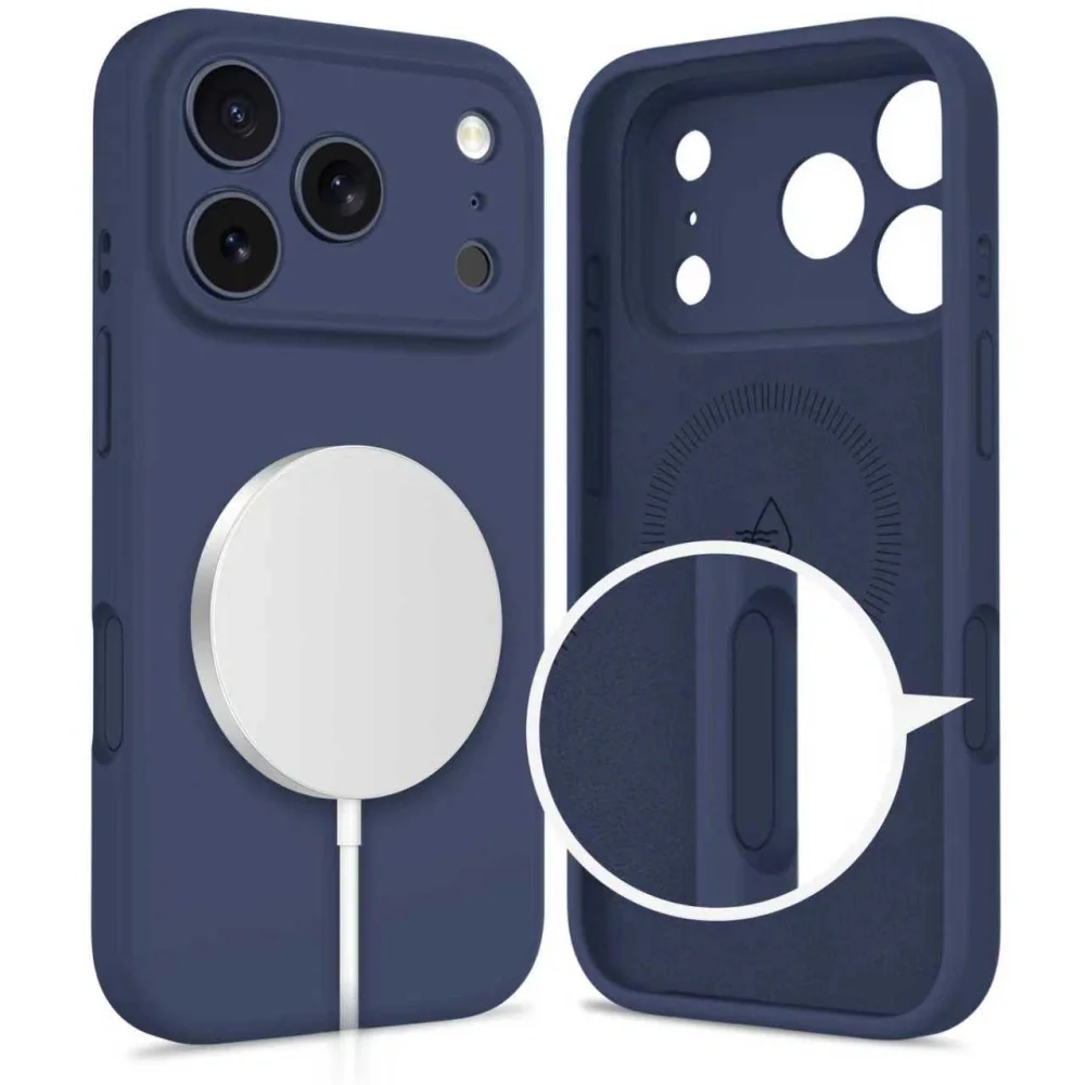 Tech-Protect Silicone MagSafe kryt na iPhone 17 Pro, modrý