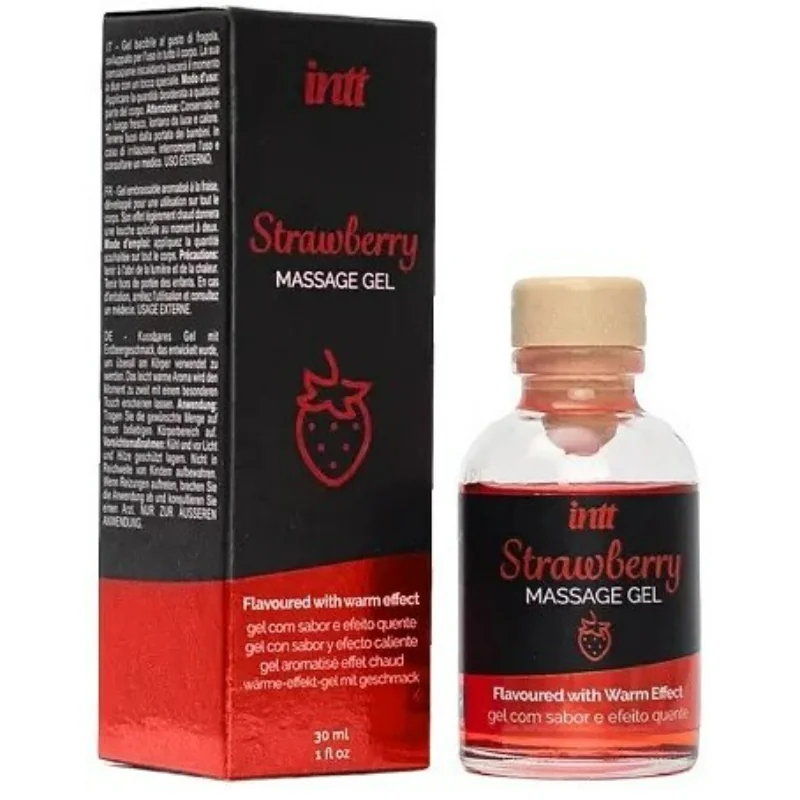 Jedlý masážny gél Jahoda (30 ml)