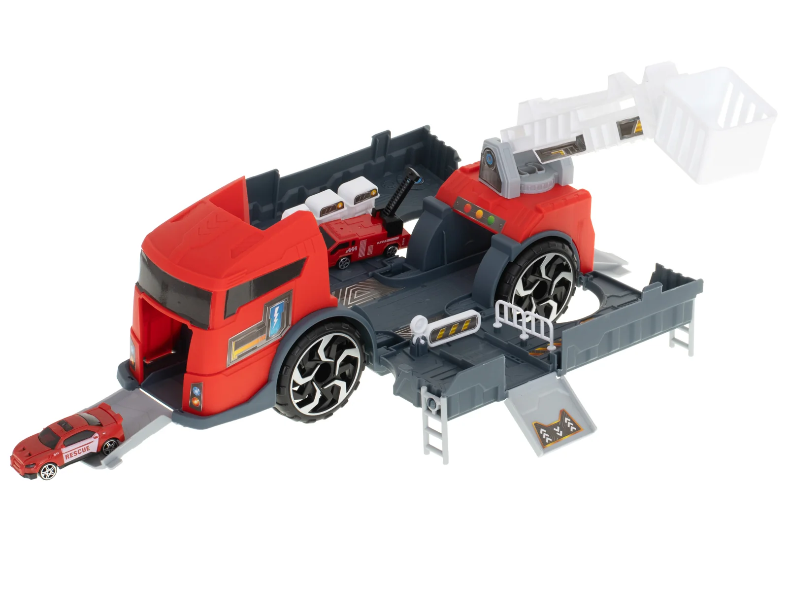 Hasičské auto Transportér – truck 2v1 + 2 autíčka