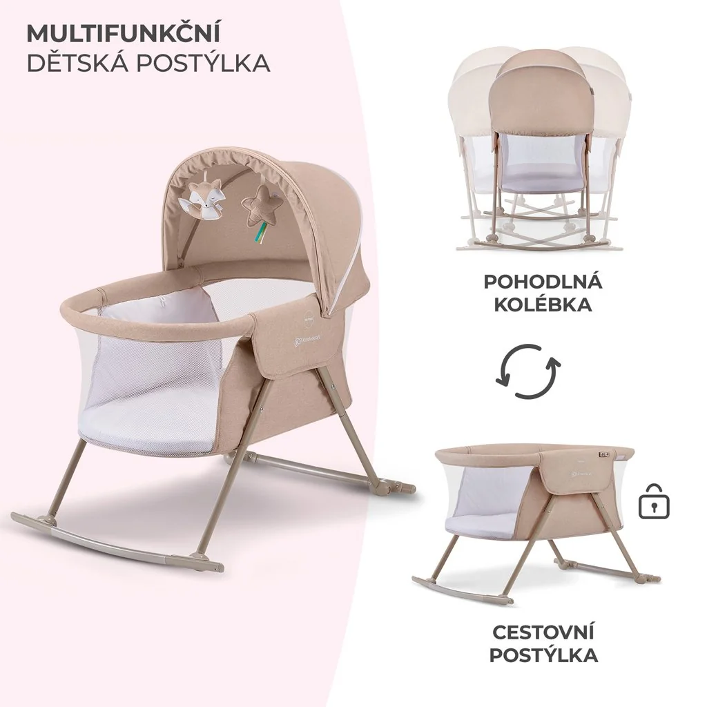 Postieľka detská 3v1 Lovi Beige