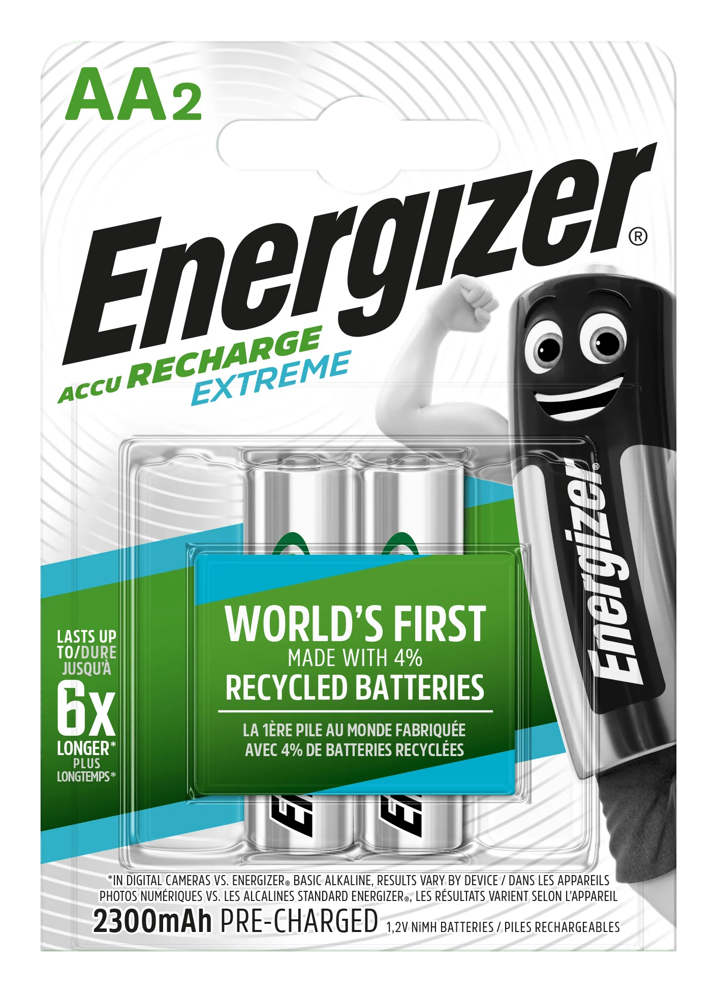 Energizer Extreme AA 2300mAh 2ks nabíjacie batérie 7638900416886