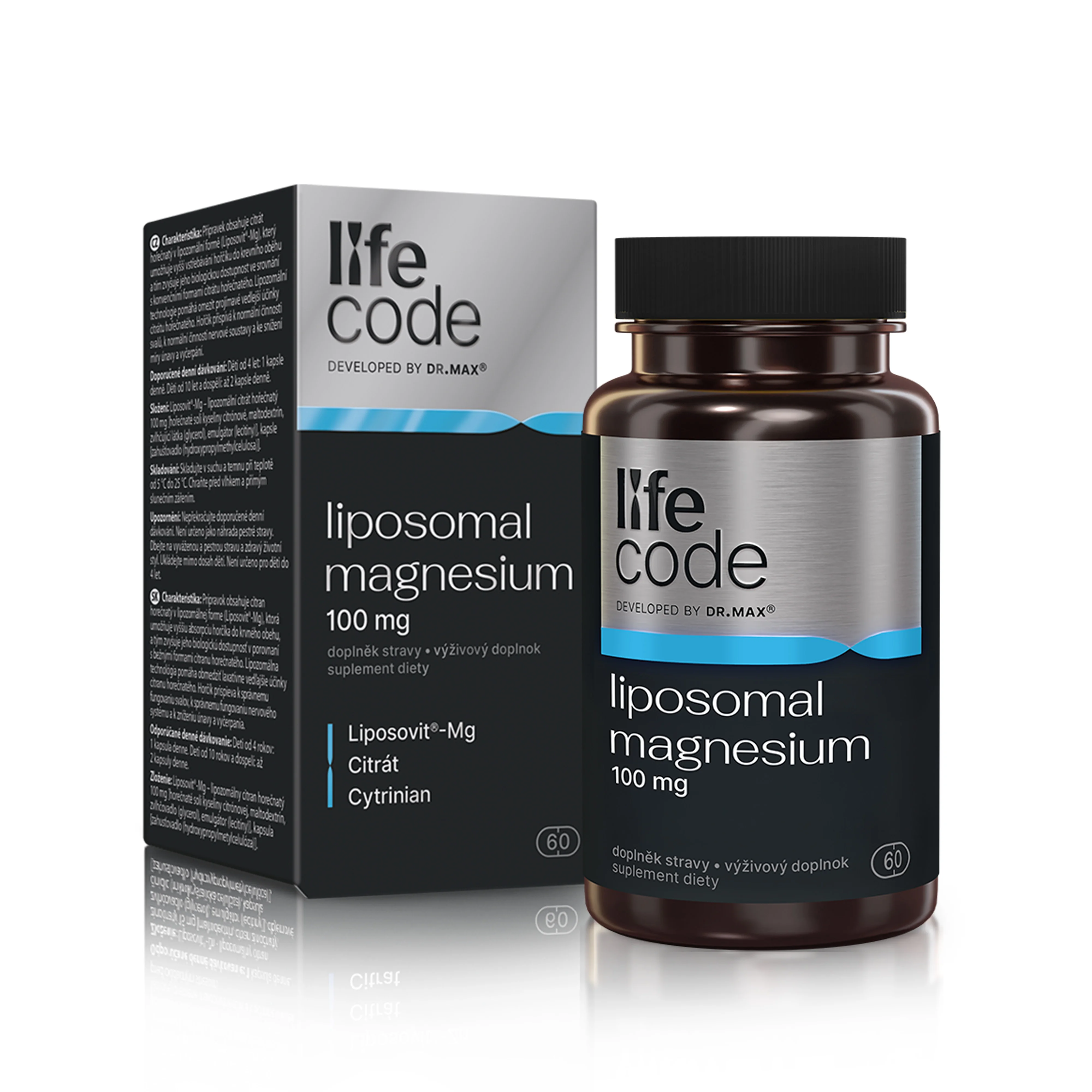 LifeCode developed by Dr. Max® liposomal magnesium 1×60 cps, výživový doplnok