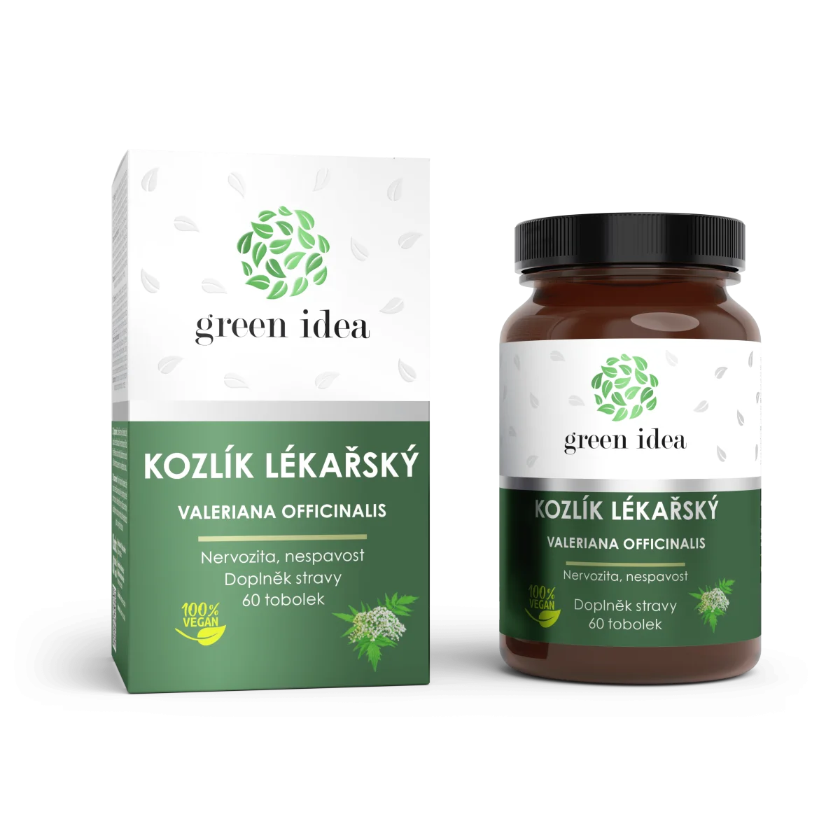 Valeriána lekárska – bylinný extrakt – 60 kapsúl – Green idea