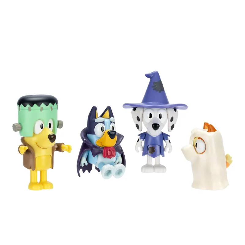 BLUEY Sada 4 halloweenskych figúrok