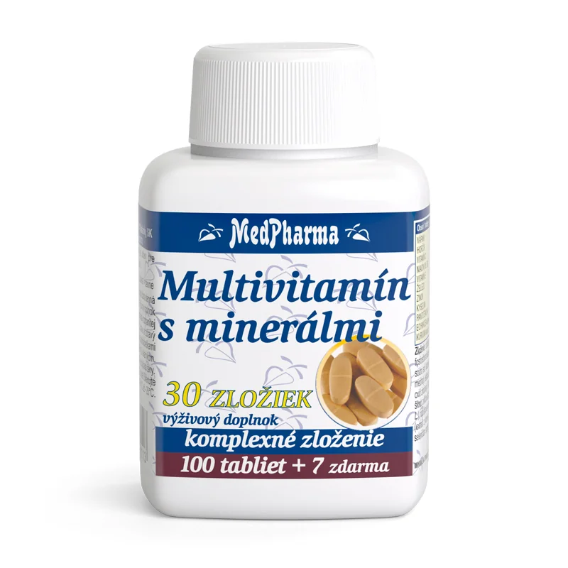 MedPharma MULTIVITAMÍN S MINERÁLMI 30 ZLOŽIEK 1×107 tbl, výživový doplnok