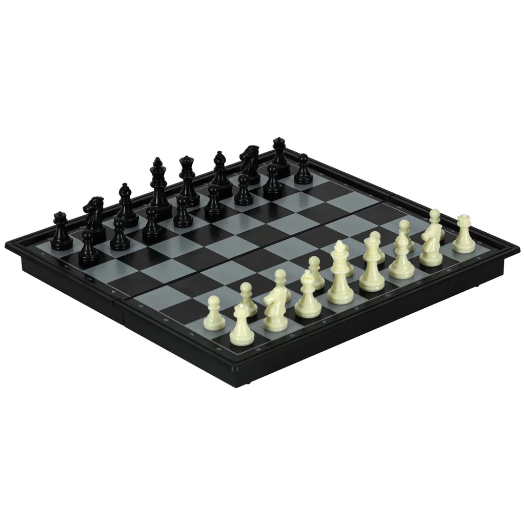 Magnetický šach a dáma – cestovná sada, doska 19 cm