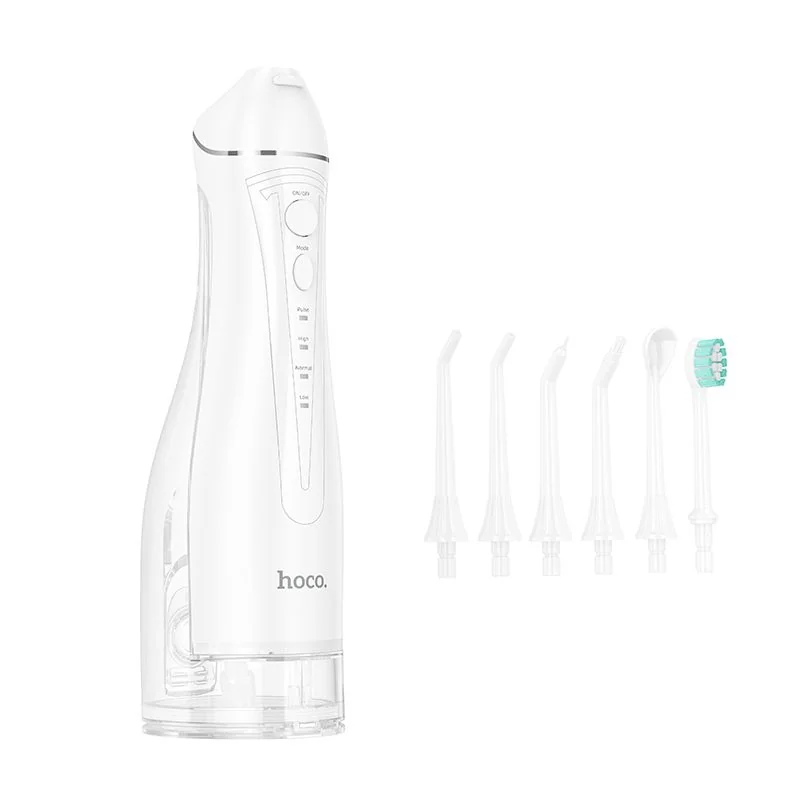 Ústna sprcha 300 ml so 7 nadstavcami, biela