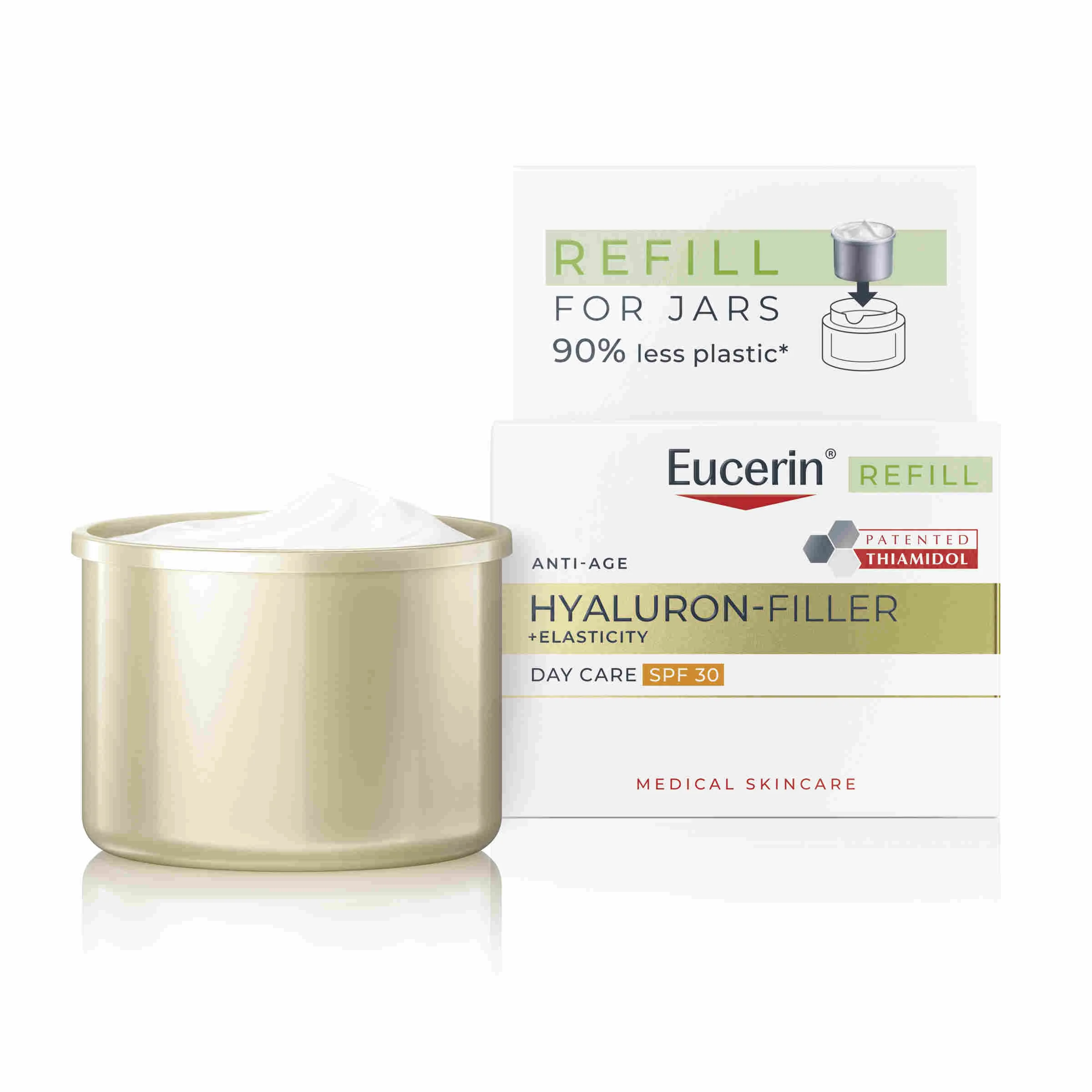 Eucerin HYALURON-FILLER + ELASTICITY Denný krém SPF 30 NÁHRADNÁ NÁPLŇ 50 ml