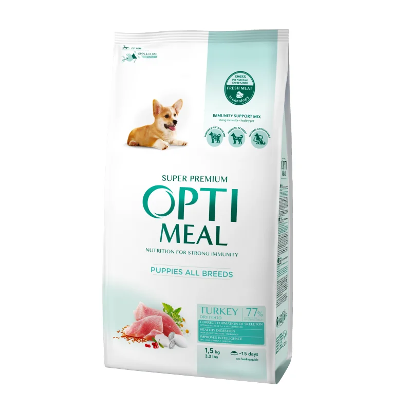 OPTIMEAL™ Superpremium pre šteňatá všetkých plemien - morka 1,5 kg (2351)
