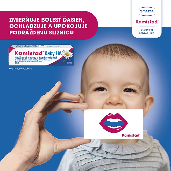 Kamistad Baby HA gel 20 ml 1×20 ml, masážny gél na zuby