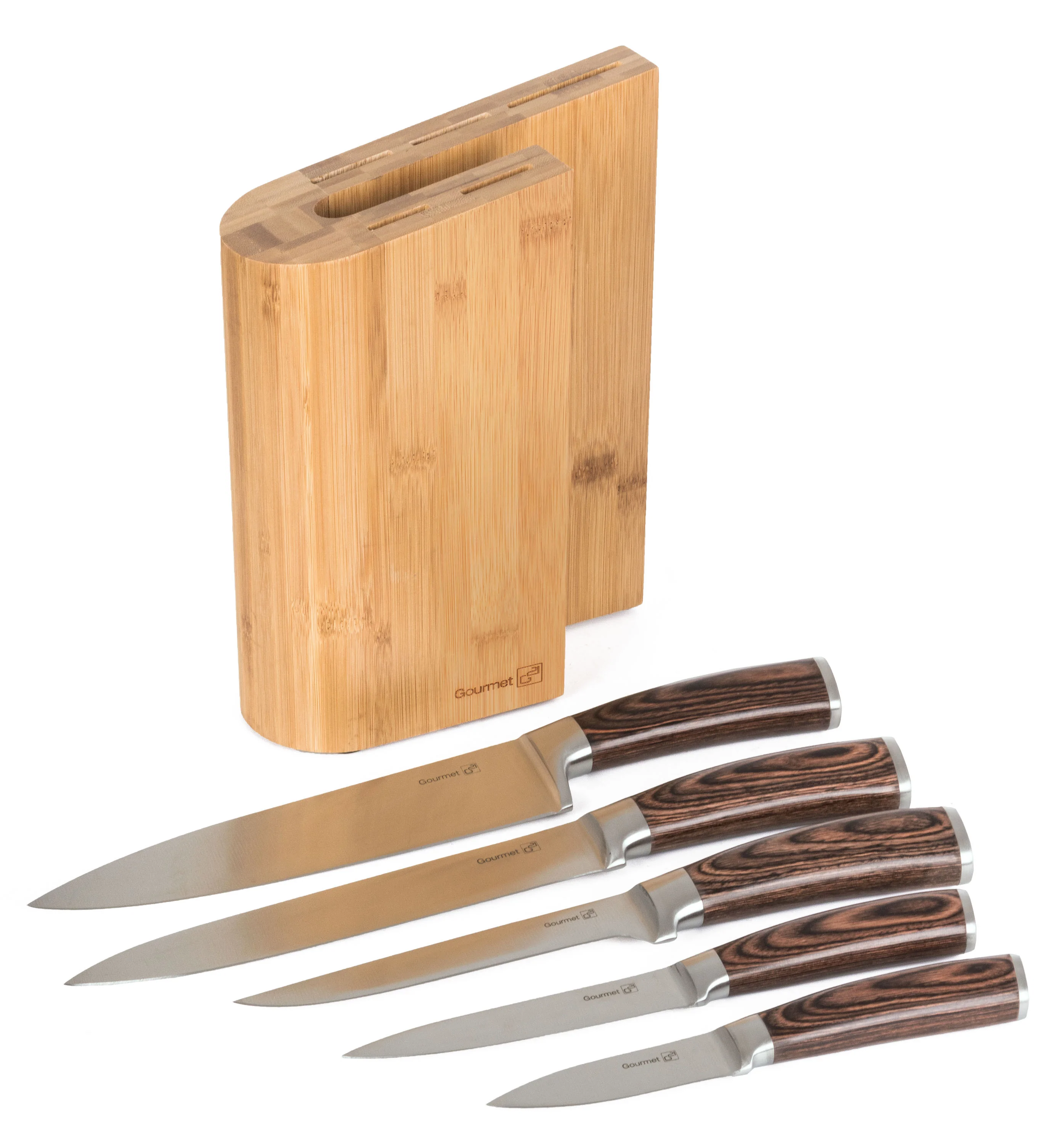 Sada nožov G21 Gourmet Timber 5 ks + bambusový blok G21GNAT5_UBL