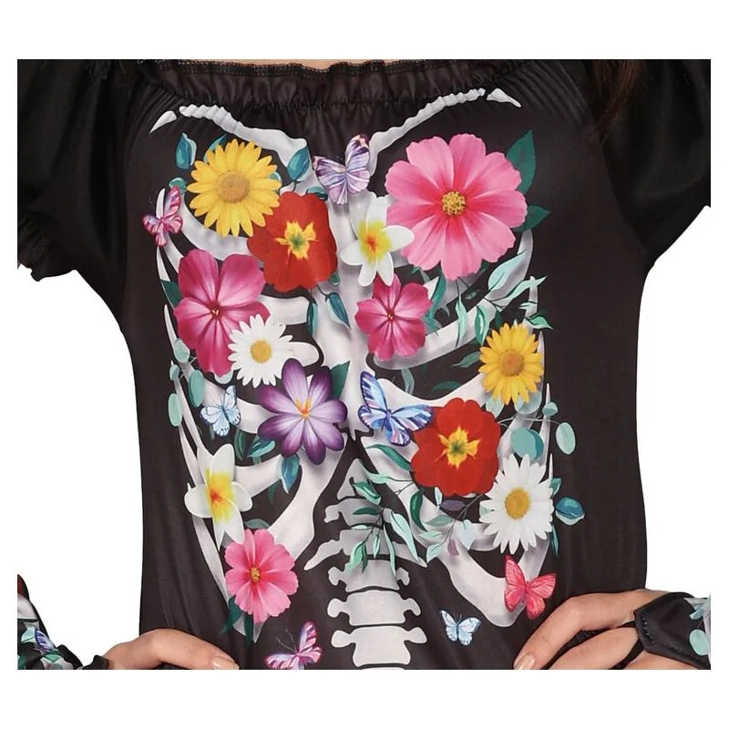Guirca Kostým Day of the Dead Catrina kvety M 38-40