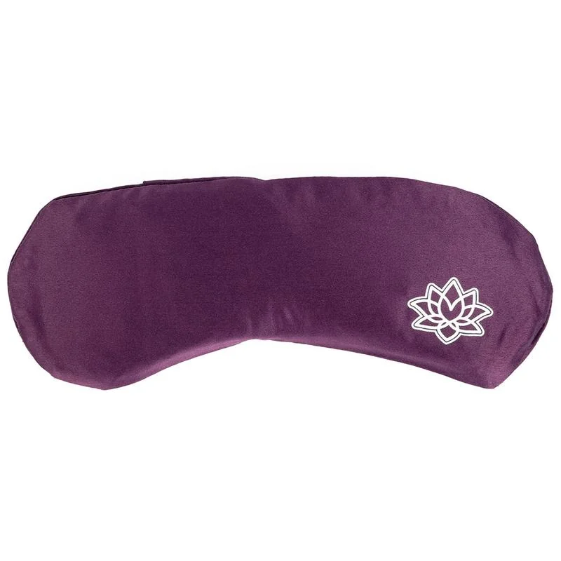 Meditačný vankúšik na oči s levanduľou Bodhi Lotus mako-satén Farba: baklažánová