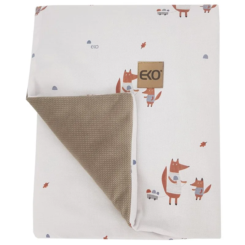 Deka bavlnená obojstranná podšitá velvet Fox 100x80cm 