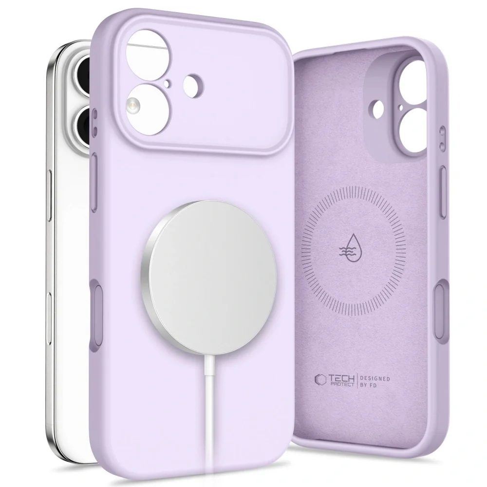 Tech-Protect Silicone MagSafe kryt na iPhone 17, fialový