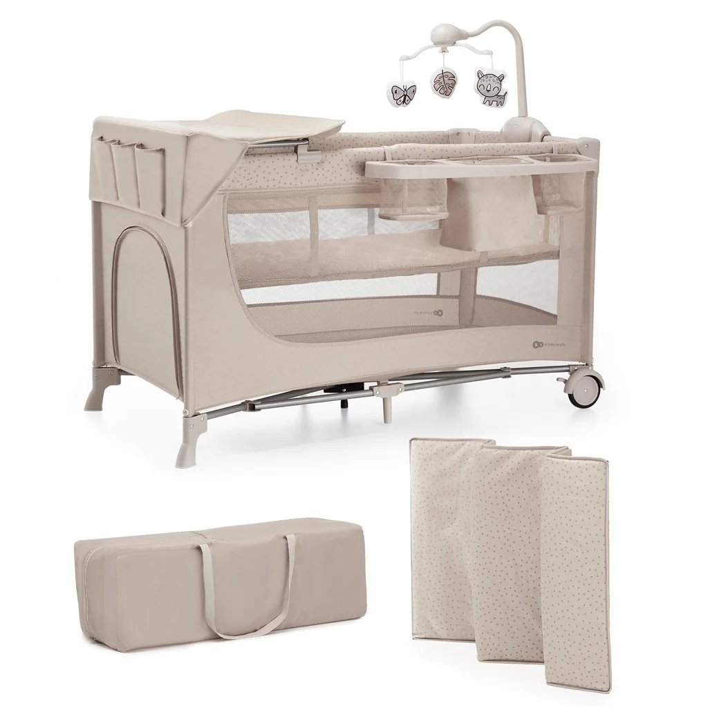 Postieľka cestovná Joy 2 s doplnkami Beige