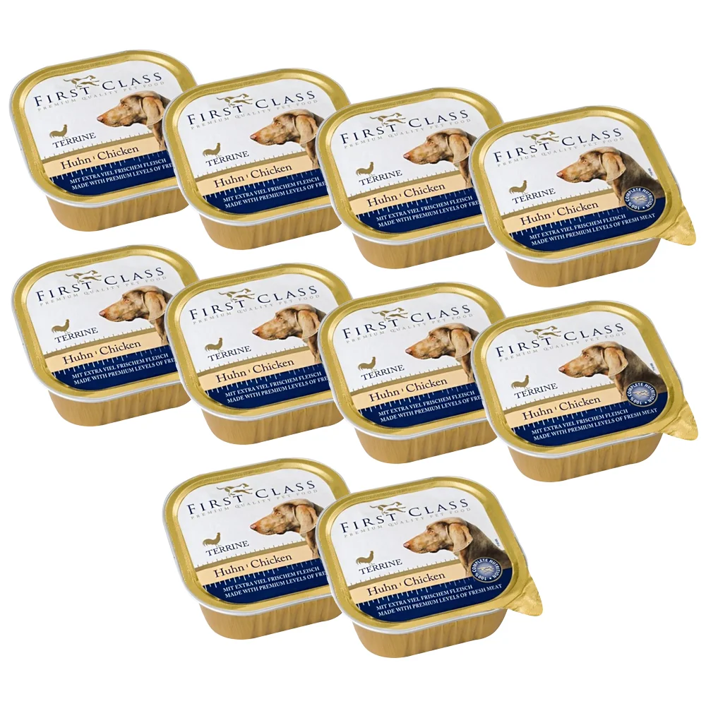 FIRST CLASS Hydinová paštéta pre psy 10 x 300 g