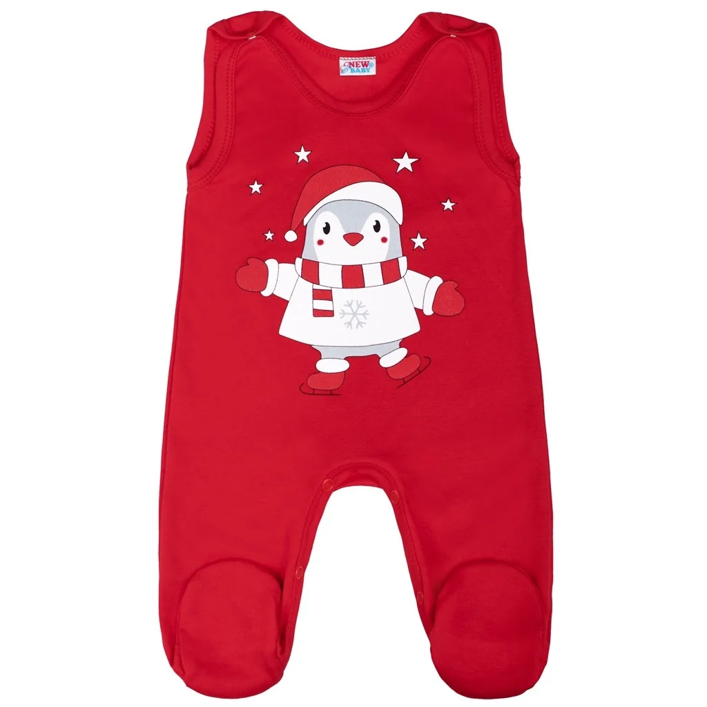 Dojčenské bavlnené dupačky New Baby Winter Penguin 80 (9-12m),