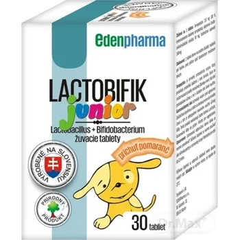 EDENPharma LACTOBIFIK junior 1×30 ks, žuvacie tablety, príchuť pomaranč
